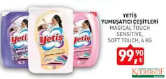 YETİŞ YUMUŞATICI ÇEŞİTLERİ 4 L fiyat ve kampanya bilgisi